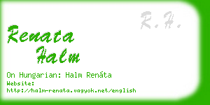 renata halm business card
